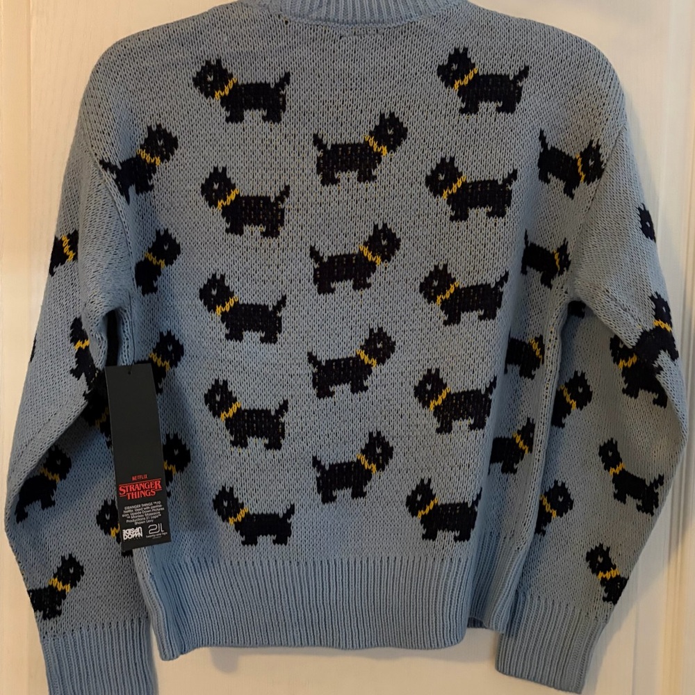 Blue Dog Pattern Sweater - Picture 2 of 2